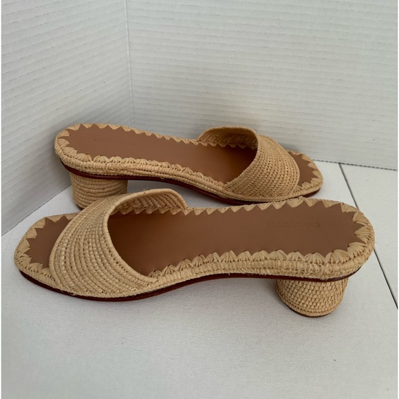 Carrie Forbes Bou Slip On Raffia Sandals Women's 38EU - Picture 5 of 9
